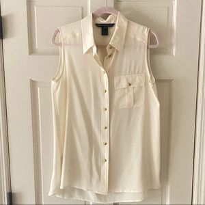 Cream Sleeveless Marc Jacobs Blouse